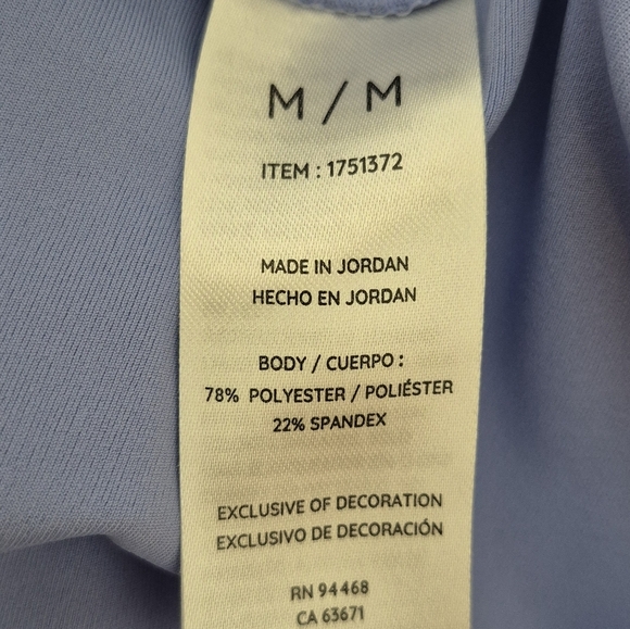 SAGE Collective Blue Iris/White Racerback Athletic Dress w/ Shorties - Size M - Picture 12 of 13